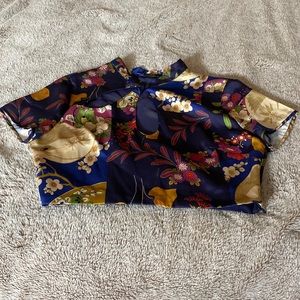 Zara crop top with cutouts in the front